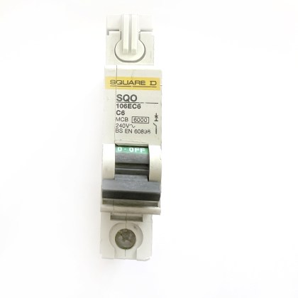 Square D SQO 106EC6 C6 6A 6 Amp MCB Circuit Breaker Type C